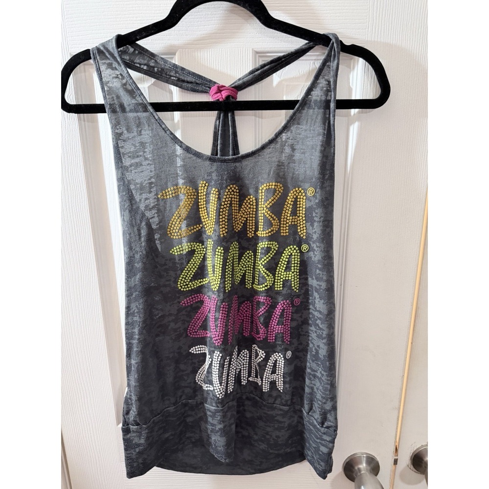 Zumba Fitness Women's Racerback Tank Top XL/XXL Gold Instructor